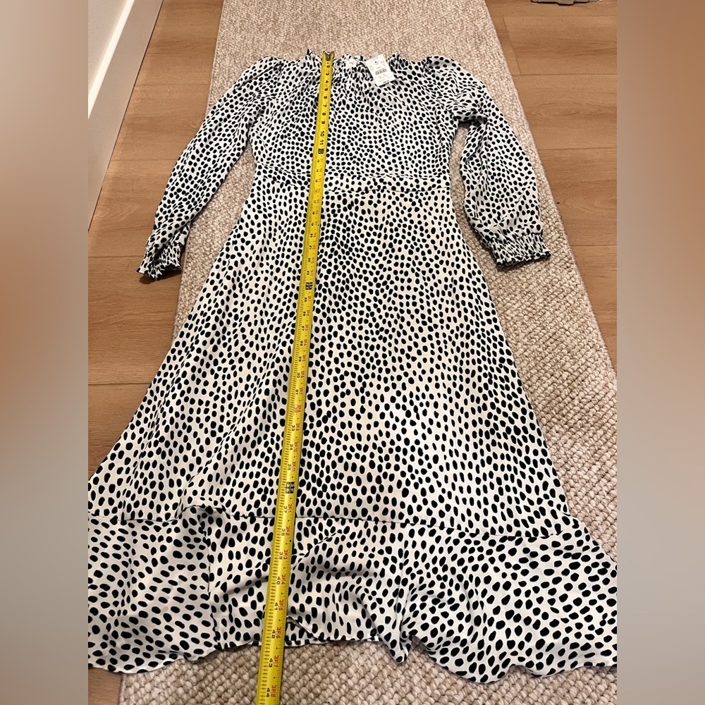J. Crew Black and White Long Sleeve Dress - Picture 4 of 6